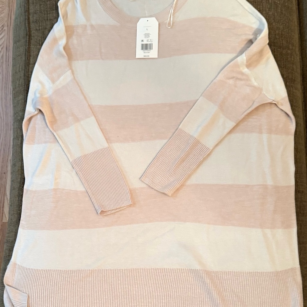 Wonderly Blush and Cream Knit Sweater